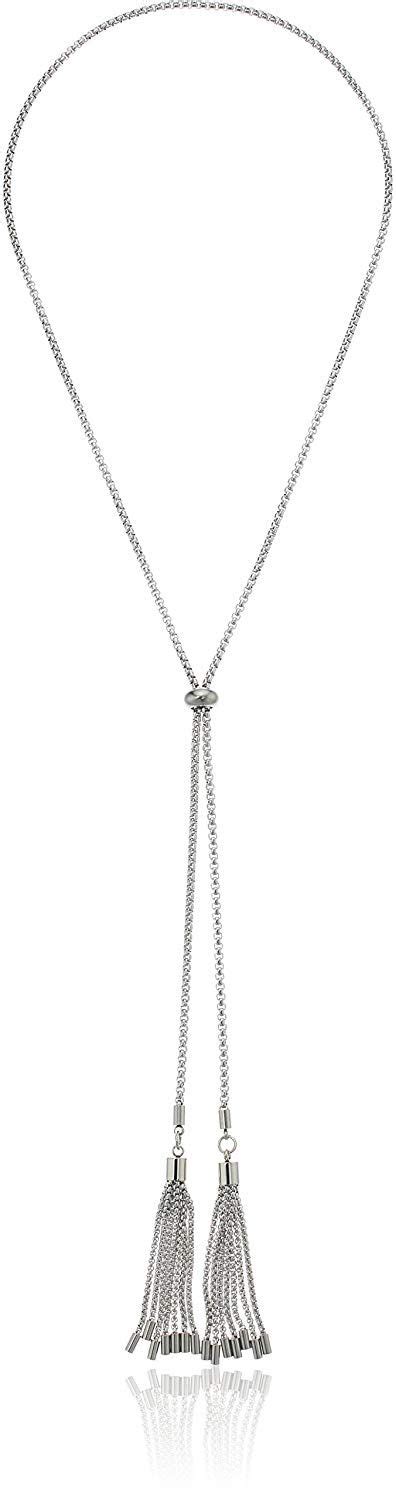 ELYA Jewelry Womens Polished Box Chain Stainless Steel 